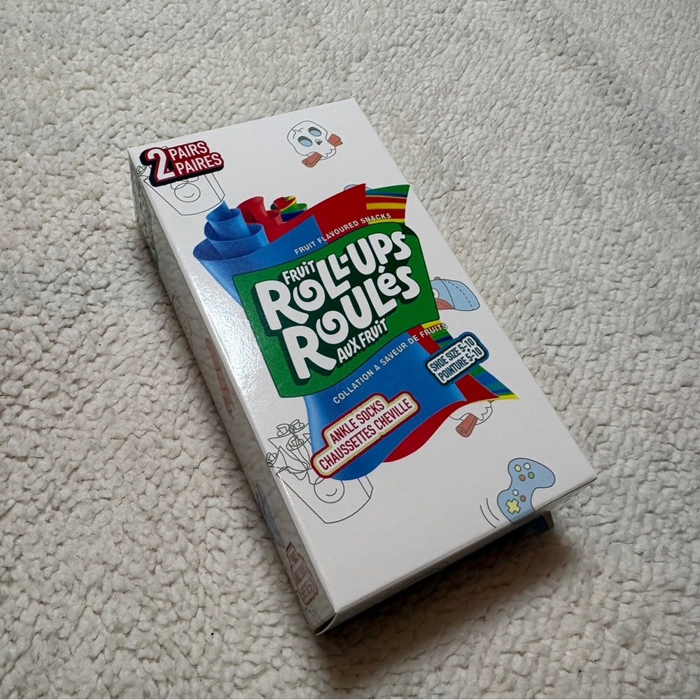 Fruit Roll-Ups Themed Ankle Socks Pack of 2 - Fits Shoe Sizes 5-10
